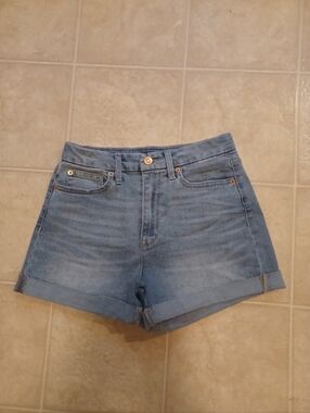 Nobo size 7 Denim jean shorts fold-over cuff
